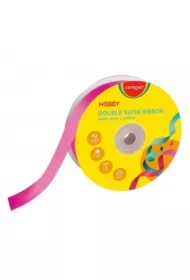 Wstążka podwójna satynowa różowa