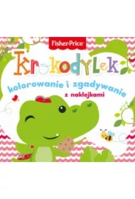 Fisher Price. Kolorowanka podłogowa. Krokodylek - kolorowanie i zgadywanie z naklejkami
