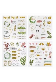 Naklejki papierowe love & marriage 4 arkusze