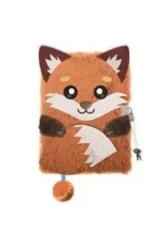 Pamiętnik z kłódką A5 3D włochacz Fox
