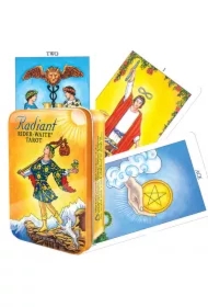 Radiant Raider Waite Tarot, karty w metalowym pudełku
