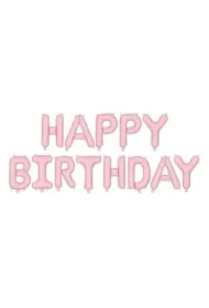 Balon foliowy Happy Birthday 340x35cm róż