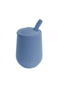 Silikonowy kubeczek ze słomką Mini Cup + Straw Training System Indigo