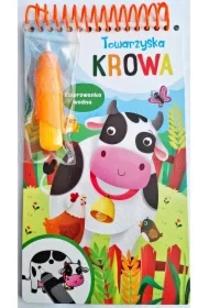 Towarzyska krowa. Kolorowanka wodna