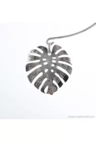 Liść Monstery, wisior oksydowany