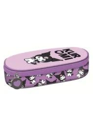Piórnik saszetka usztywniona z wewnętrzną klapką Kuromi Violet