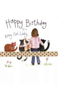 Karnet Urodziny S178 Crazy Cat Lady Kociara