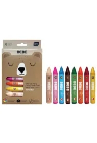 Kredki świecowe Jumbo Bebe Friends 8 kolorów