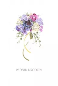 Karnet Urodziny DL U24 - Bukiet kwiatów