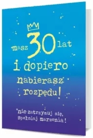 Karnet Urodziny 30 B6-1911