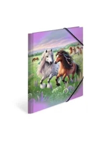 Teczka A4 gumki narożne - Świat koni