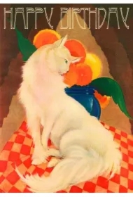 Karnet B6 z kopertą Urodziny Biały kot