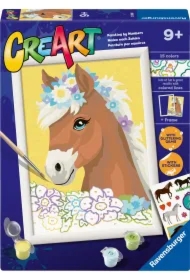Malowanie po numerach CreArt - Konik z krysztalkami