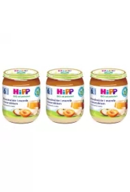 Brzoskwinie i morele z twarożkiem po 6. miesiącu zestaw