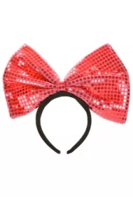 Opaska z kokardą gigant czerwona