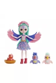 Enchantimals. Rodzina Papugi Filia Finch. Lalka + figurki HKN15