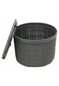 Curver koszyk okrągły z przykrywką ciemny szary