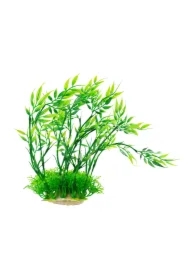 Roślina, do dekoracji akwarium, z różowym akcentem, plastikowa, 15- 20cm, drobnolistna