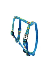 Szelki dla psa, wzór etniczny, taśma polipropylenowa, 25mm/70-90cm błękitna