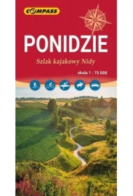 Ponidzie Szlak kajakowy Nidy mapa skala 1 : 75 000