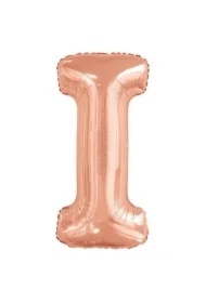 Balon foliowy litera I różowe złoto 40,5x86cm