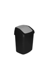 Curver kosz na śmieci czarny/ srebrny