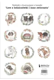 Naklejki ilustracje z książki "Lew z leśniczówki..