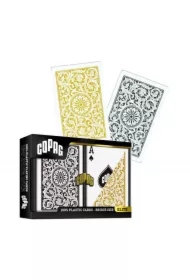 Elite Bridge Size Regular Index Karty do Gry, podwójna talia, złote i czarne