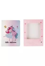 Notes holograficzny balet jednorożec 19x13,5cm