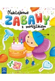 Naklejkowe zabawy z motylkiem. Odklejam i naklejam