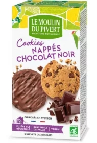 Ciastka z dropsami czekoladowymi oblane gorzką czekoladą