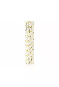 Rurki słomki papierowe gwiazdki SG-RPZG12 złote