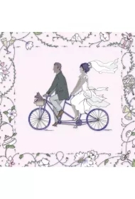 Karnet Swarovski kwadrat Ślub para młoda