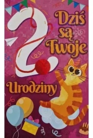 Karnet Urodziny 2 dziewczynka