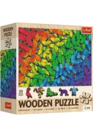 Puzzle drewniane 501 el. Tęczowe motyle