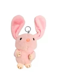 Brelok pluszowy różowy królik