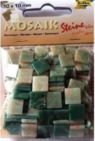 Mozaika kamyczki marmurkowe 10x10mm zielona