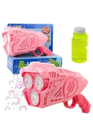 Pistolet na bańki Mydlane na baterie światło LED