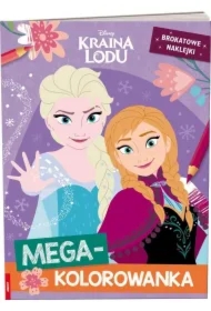 Kraina Lodu. Megakolorowanka. Brokatowe naklejki