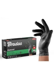 Rękawice nitrylowe diamond czarne m 7-8 /50szt.