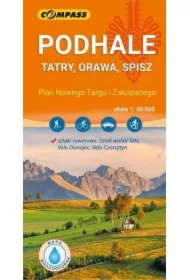 Podhale, Tatry, Orawa, Spisz mapa laminowana skala 1 : 50 000