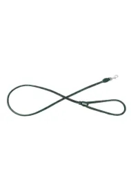 Smycz dla psa okrągła, Serpente, zielona, skórzana nikiel, 8mm/120cm