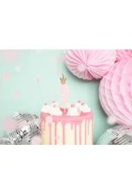 Świeczka urodzinowa 9 jasny różowy 9,5cm