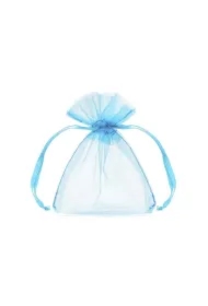 Woreczki z organzy błękit 10cm 10 szt
