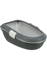 Kuweta dla kota Berto, 39 x 22 x 59 cm, ciemny szary/pastelowy niebieski/granit