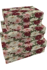 Pudełka ozdobne Dalia fioletowa 3 szt