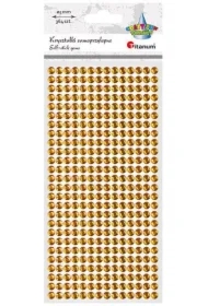 Kryształki samoprzylepne okrągłe 5mm 364 szt złote