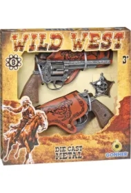 Zestaw kowbojski 2 rewolwery + odznaka