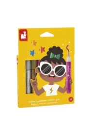 Klej z brokatem w tubkach 9 kolorów