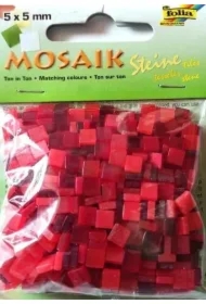 Mozaika kamyczki 5x5mm czerwona